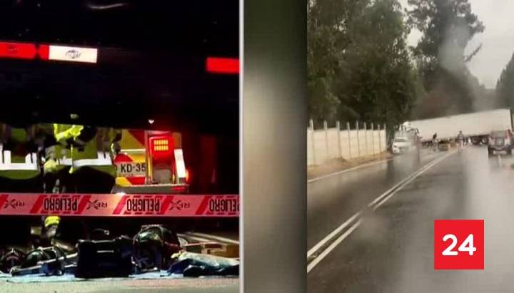 Fatal colisión entre camión y 3 vehículos menores: fallecido es el jefe de brigada de la PDI del Congreso