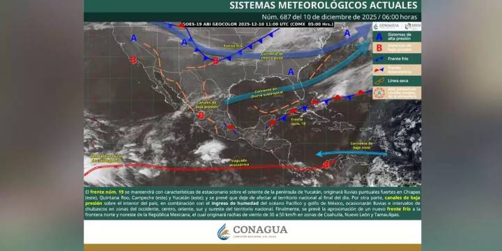Oaxaca: se prevé recuperación de temperaturas pese a rachas de viento en el Istmo y costas