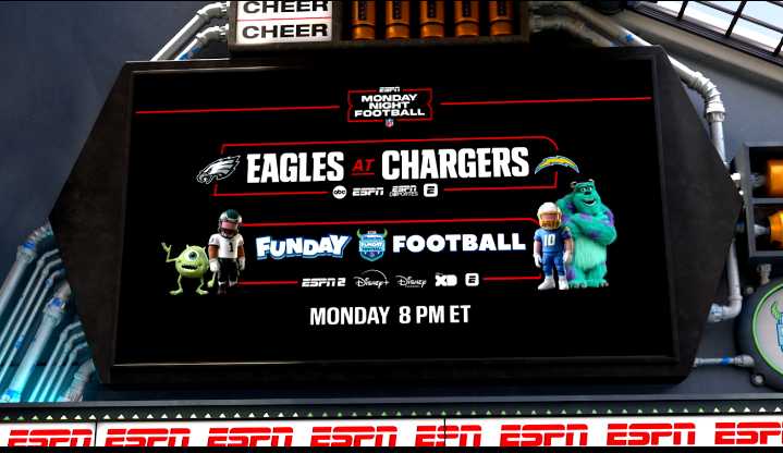 Monday Night Football Week 14: Monsters Funday Football on ESPN2, Disney+ and more, complementing traditional Monday Night Football telecast of Eagles