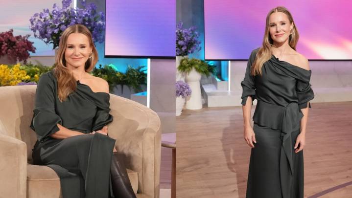 Kristen Bell Wears Simkhai Skirt and Top Combo on 'Jennifer Hudson'