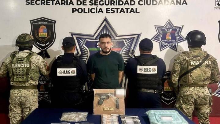 Cae “El Danone”, presunto jefe de plaza del CJNG en la zona norte de Quintana Roo