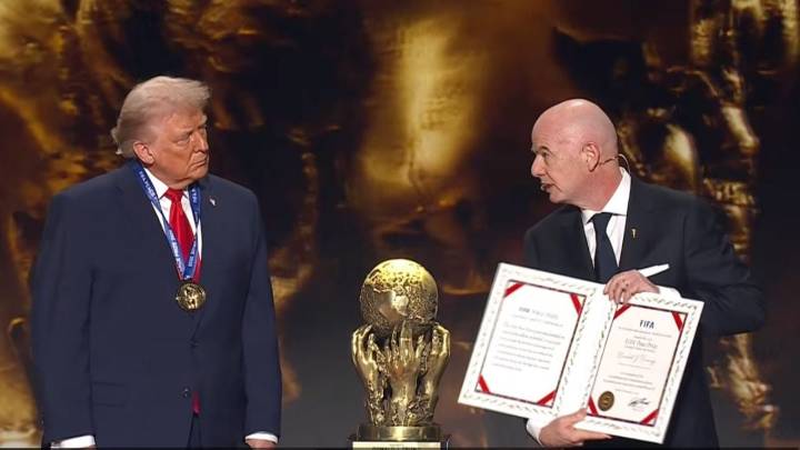 Trump gana el Premio FIFA de la Paz; presume 'salvar millones de vidas'