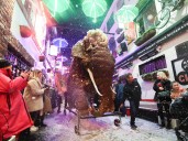 Mammoth festive surprise for revellers in Belfast’s Cathedral Quarter