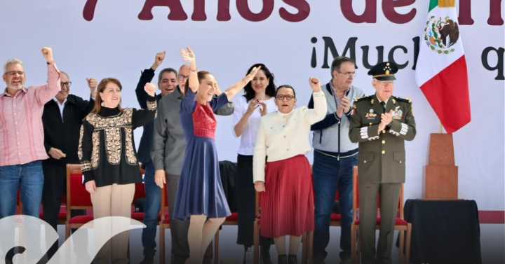 Sheinbaum destaca soberanía de México durante marcha por 4T