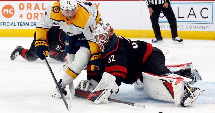 Blake has 2 goals and an assist to lead the Hurricanes past the Predators, 6