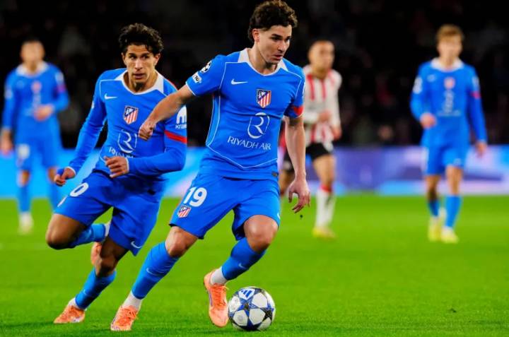 Julián Álvarez convirtió en la victoria del Atlético de Madrid