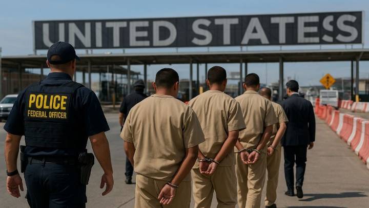 EU entrega a México a 14 reclusos sentenciados por drogas y armas