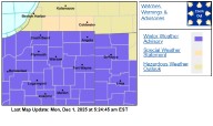 Winter Weather Advisory: More snow expected Monday night into Tuesday