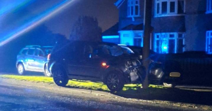 Vehicle hits telegraph pole in Murton, County Durham
