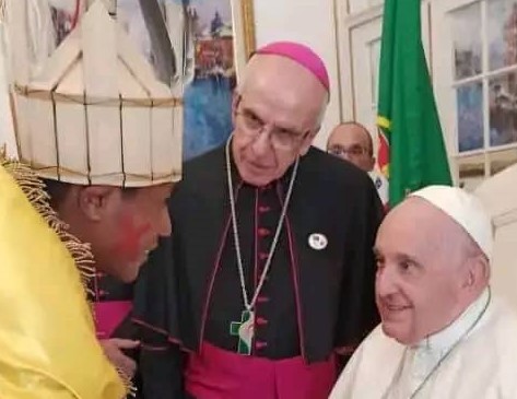 El día en el que un warao de Araguaimujo interactuó con el Papa Francisco