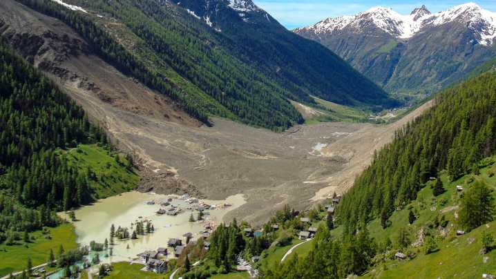 A Swiss Village Destroyed by a Landslide
