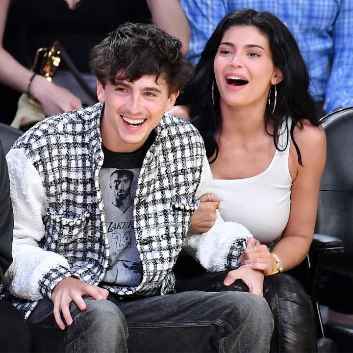 Timothée Chalamet, Kylie Jenner Share a Kiss at Knicks Game