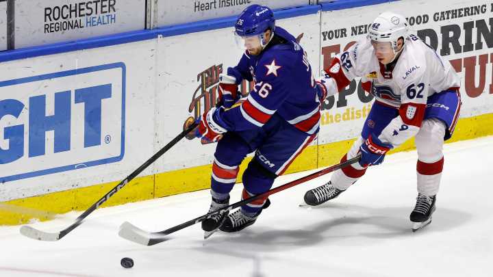 Amerks' backs are against the wall after third-period barrage sends Laval to victory