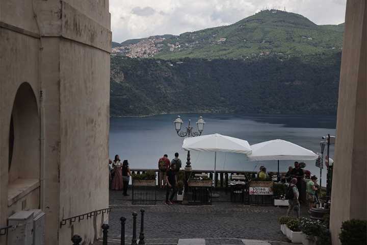 Pope visits papal villa, former summer residence in Castel Gandolfo