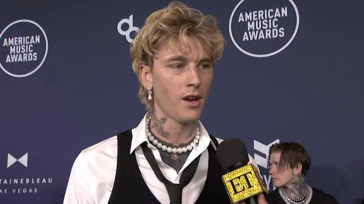 MGK Has ‘Separation Anxiety’ Being Away From Baby Daughter at AMAs (Exclusive)