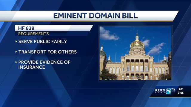 Iowa Gov. Kim Reynolds weighs eminent domain bill
