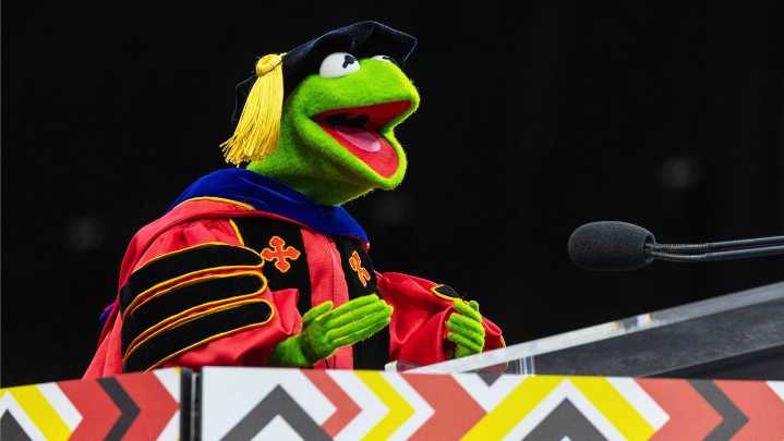 'Leap together,' Kermit the Frog tells University of Maryland graduates