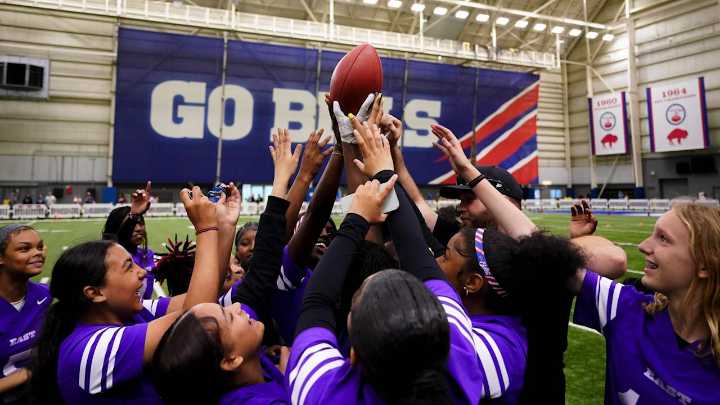 'There's a lot of empowerment' | Bills host first-ever Modified Girls Flag Football Skills Challenge