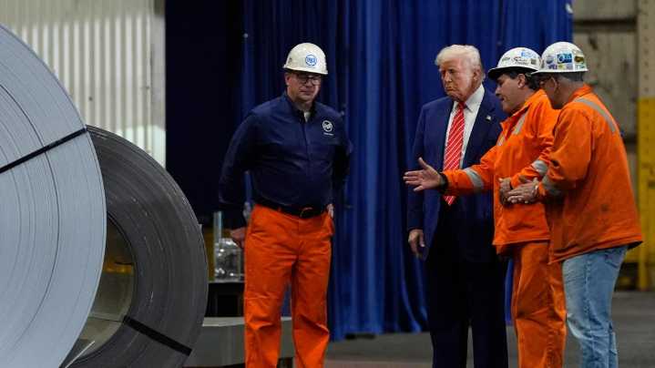 Trump tells US steelworkers he’s going to double tariffs on foreign steel from 25% to 50%
