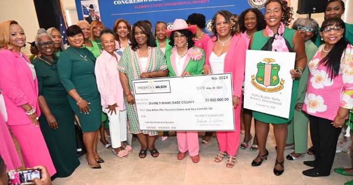 Congresswoman Frederica Wilson awards over $1M to Divine Nine organizations in Miami-Dade 