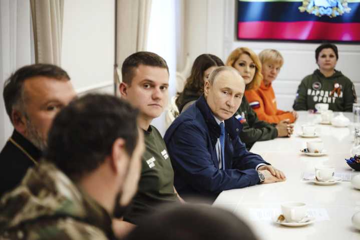 Putin visited Russia’s Kursk region for first time since Moscow said it drove out Ukrainian forces