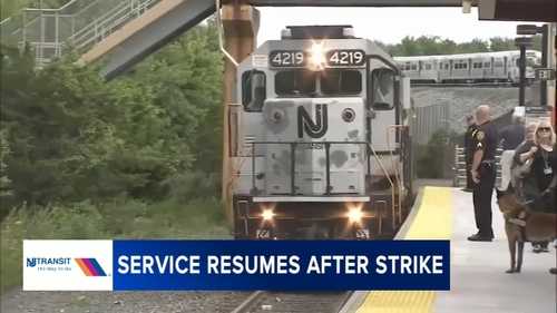 New Jersey Transit resumes rail services after tentative deal reached to end strike with the Brotherhood of Locomotive Engineer