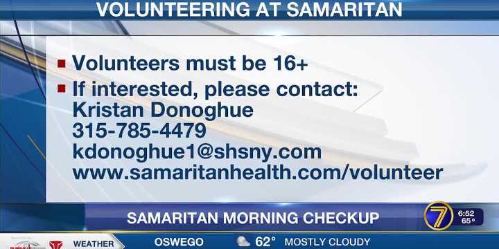Samaritan looking for volunteers