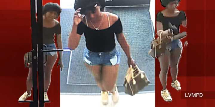 Las Vegas police seek woman accused of choking employee in east valley robbery