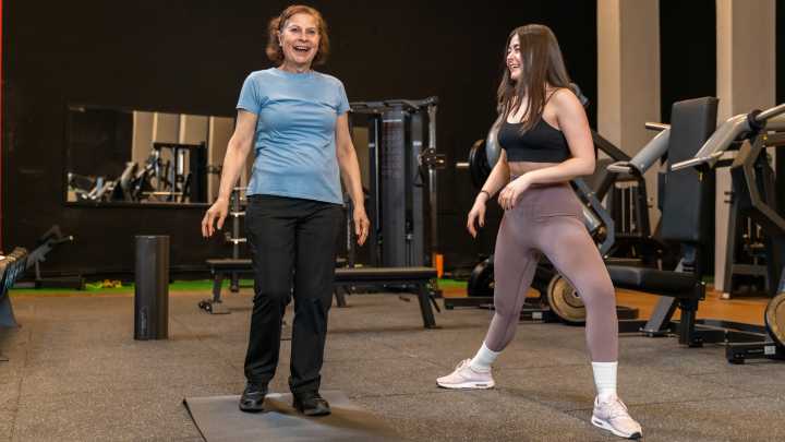 An expert trainer uses these eight moves to help her parents improve their strength and balance