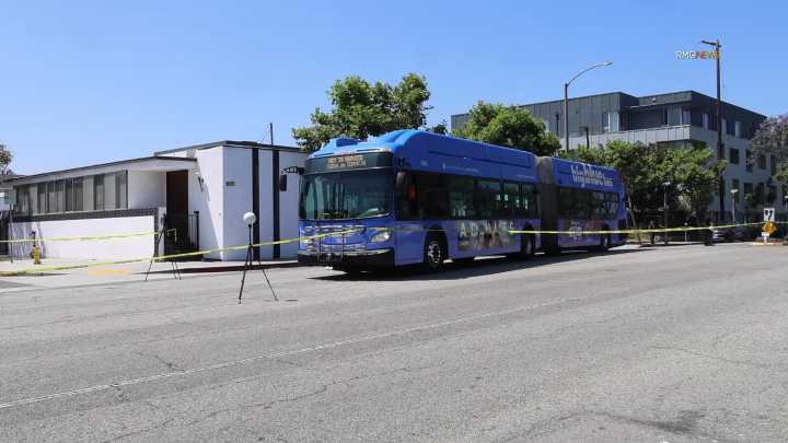 Pedestrian hit by bus in Santa Monica
