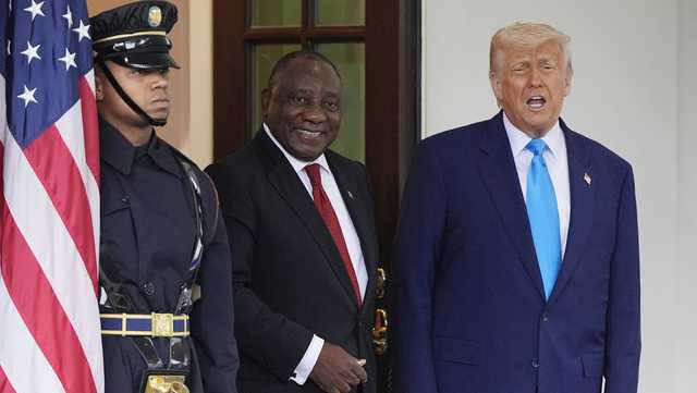 Trump confronts South African president over white farmer claims