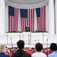Trump honors fallen soldiers on Memorial Day, while attacking Biden and judges