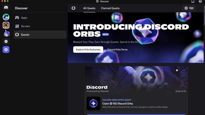 Discord lures users to click on ads by offering them new Orbs currency