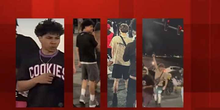 Las Vegas police seeking suspects in shooting during illegal street takeover