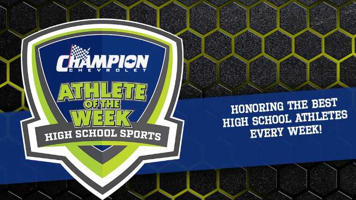 Who was voted as winter's Champion Chevrolet Athlete of the Week?