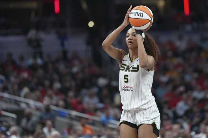 WNBA investigating racial slurs by fans made at Angel Reese during Indiana game, AP source says