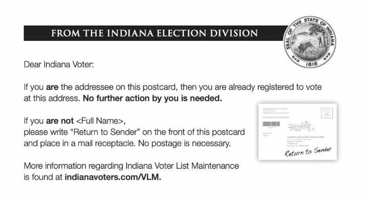 Voter registration maintenance postcards coming your way