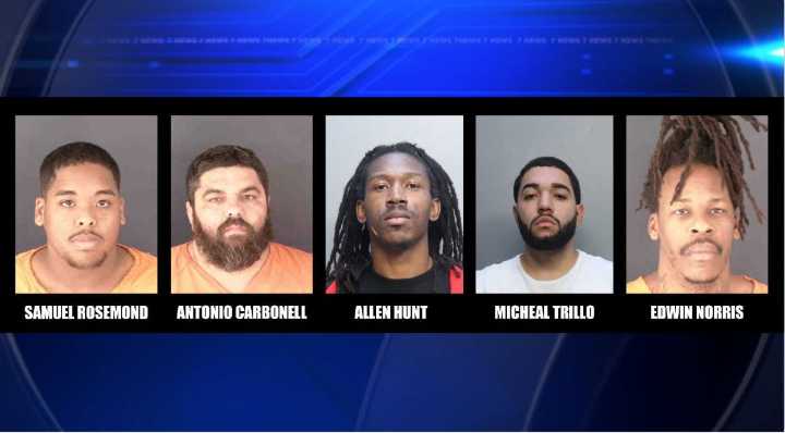 5 Miami men charged with murder in Sarasota hit-and-run linked to catalytic converter thefts, authorities say 