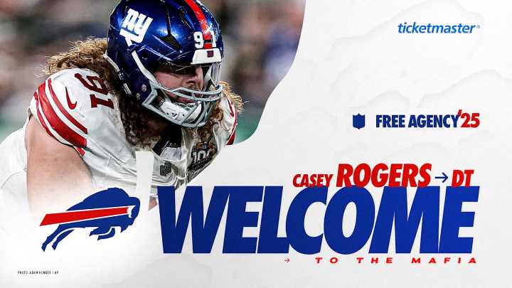 Bills claim DT Casey Rogers off waivers from New York Giants