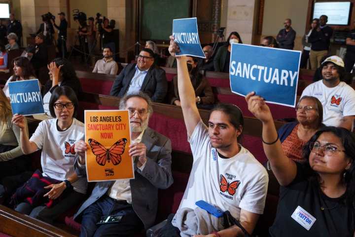 US communities spanning from red to blue blast Trump administration's sanctuary list