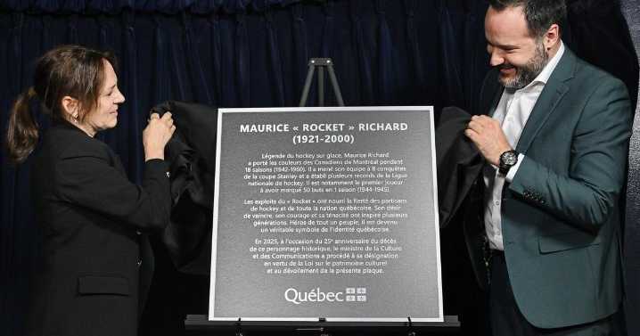 Quebec names Montreal Canadiens great Maurice Richard a 'historic figure'