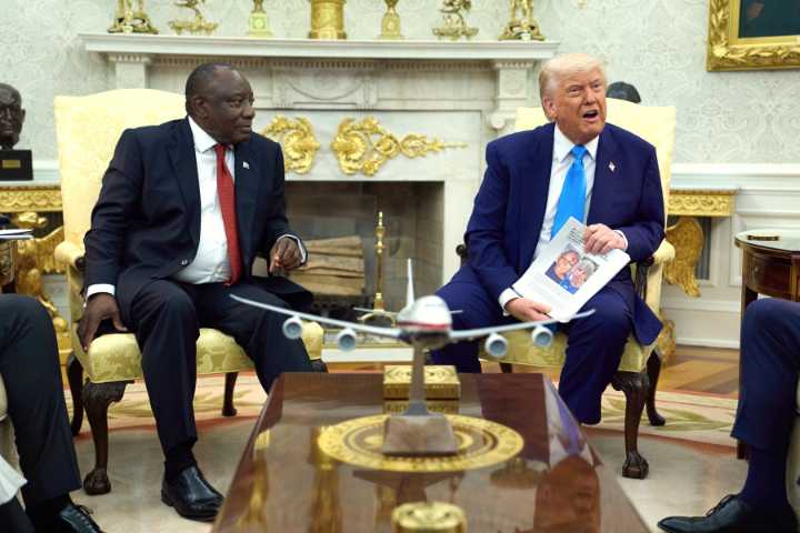 Trump confronts South African leader with baseless claims of the systematic killing of white farmers