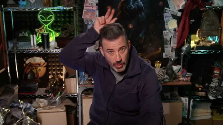 Jimmy Kimmel Lays Out Conspiracy Theory That Trump Is a Time Traveler, Evidenced by His Inmate Number and More