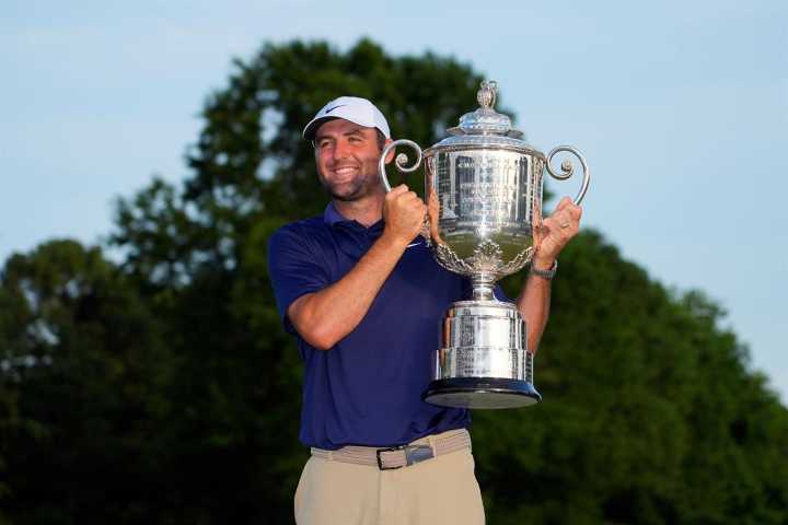 Scheffler pulls away to win PGA Championship for 3rd major title
