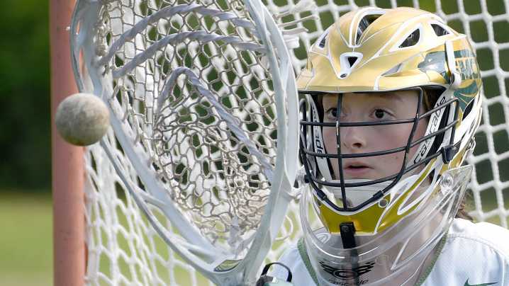 Photo Gallery: Chloe Martin protects goal for SMCC boys lacrosse