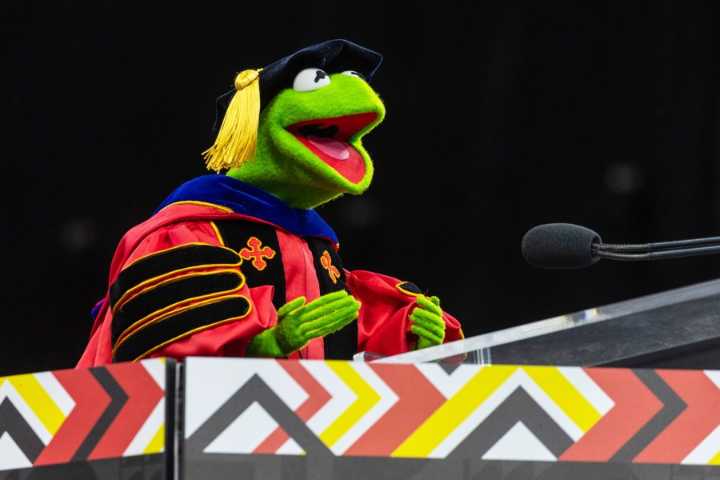 'Leap together,' Kermit the Frog says in commencement address at University of Maryland graduation