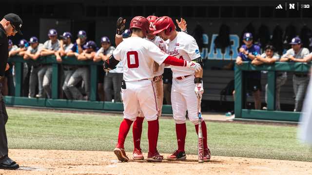 Husker baseball defeats Holy Cross to advance in elimination bracket