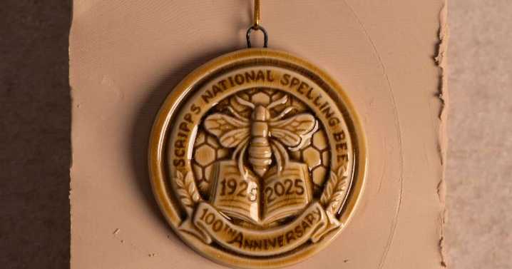 Rookwood Pottery made these special medals for National Spelling Bee's 100th anniversary