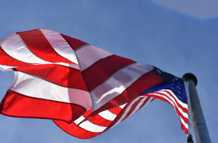 Flags on Display at Oak Grove Cemetery