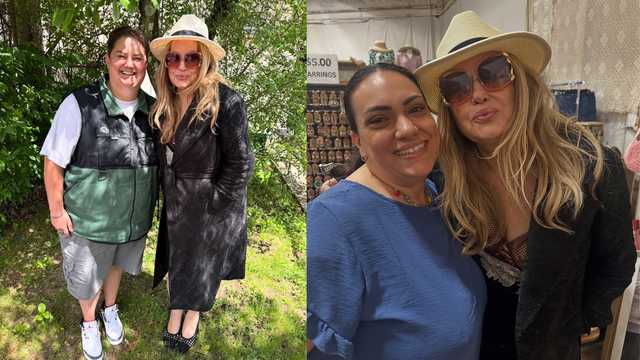 Mass. native, actress Jennifer Coolidge pays visit to vintage market in Norwood